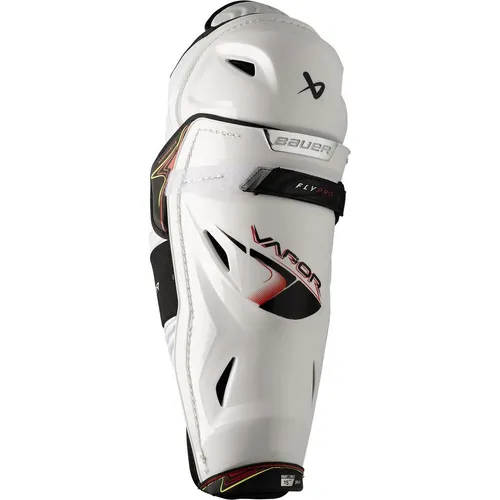 Bauer Eishockey Schienbeinschoner FLYPRO Intermediate - Hochwertige Schienbeinschoner mit verstärkter X-Lite Shield-Kappe für optimalen Schutz. Flexible Konstruktion mit stoßabsorbierendem HD-Schaum und individuellem Verschlusssystem für perfekten Sitz. Ideal für leistungsorientiertes Spiel.