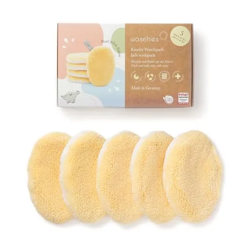 Waschies Baby-& Kinderwaschpads Pastel Yellow 5er Set von Waschies