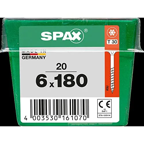 Spax Befestigungen Spax Teilgewinde Trx 6x180, 20 St. 4191020601807