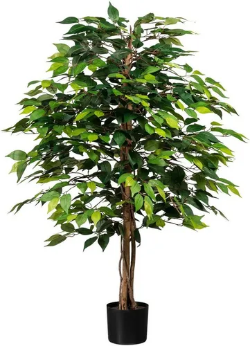 Kunstpflanze Ficus Benjamini, Creativ green, 120 cm - Künstliche Pflanzen, pflegeleichte Ficus Benjamini, perfekt für eine grüne Atmosphäre ohne Pflegeaufwand, Höhe 120 cm.