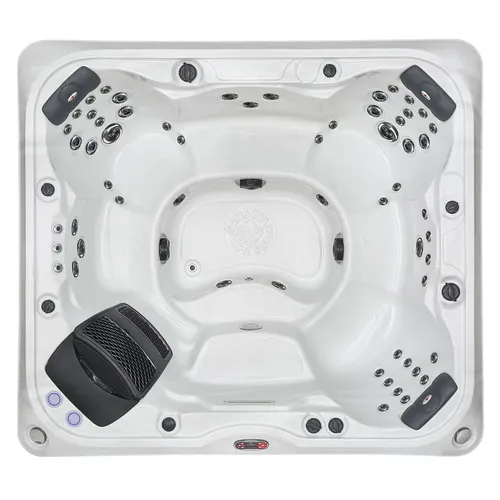 CANADIAN SPA CO. Kingston SF Whirlpool für bis zu 7 Personen - Luxuriöser Whirlpool mit Aromatherapie, LED-Beleuchtung und Bluetooth-Musiksystem. Ideal für entspannende Stunden im Freien. Automatische Reinigung sorgt für mühelose Pflege.