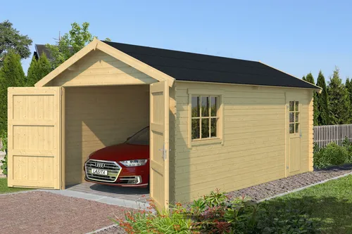 Produktbild Einzelgarage Outdoor Life Dillon mit Holztor 339,9 x 580 cm