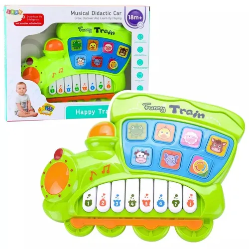 Pianinko elektryczne dla malucha zielone Leantoys 5905991072836