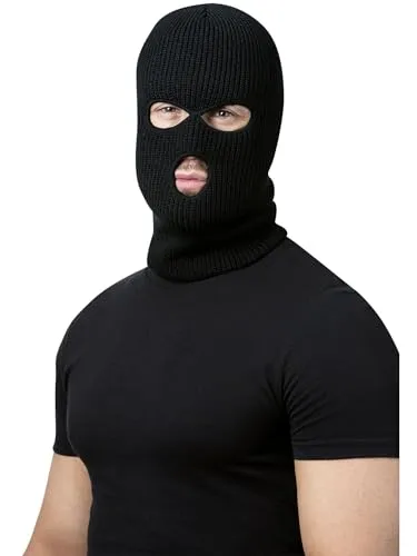 Produktbild Smiffys Balaclava-Skimaske, schwarz Halloween