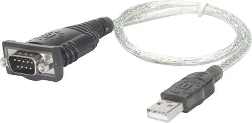 Manhattan USB, Seriell Adapterkabel [1x USB 1.1 Stecker A - 1x D-SUB-Stecker 9pol.] 151856 45.00cm vergoldete Steckkontakte