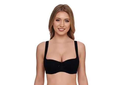 Susa Dirndl-BH Wiesn Zauber Soft-Cups - Funktionsunterwäsche mit Bügel und seitlichen Stäbchen für optimalen Halt, eleganter Spitzen-Look in Schwarz, ideal für festliche Anlässe.