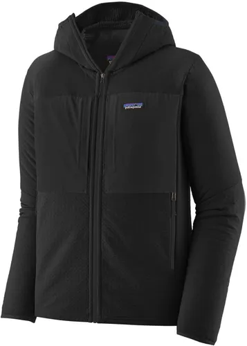 Patagonia R2 TechFace Hoody Herren Noir S - Die Patagonia R2 TechFace Hoody Herrenjacke bietet optimale Bewegungsfreiheit und Schutz bei kühler Witterung, perfekt für Outdoor-Aktivitäten und sportliche Einsätze.