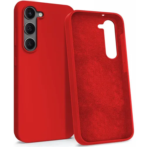 Hülle für Samsung Galaxy S23 - Cover 3 Lagig (TPU / Hardcase / Mikrofaser) Rot