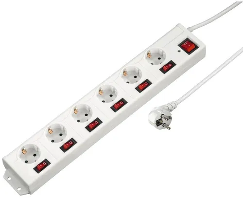 Hama Steckdosenleiste mit Überspannungsschutz 1.4 m von Hama