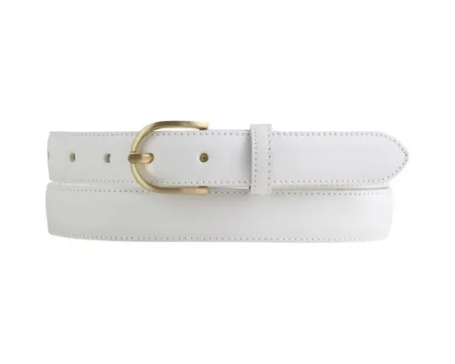 BELTINGER Ledergürtel Damen-Gürtel aus Vollrindleder 2,5 cm in weiß von BELTINGER
