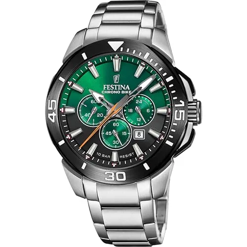 Festina Sport Watch F20641/B - Robuste Herrenarmbanduhr - Armbanduhren für Herren mit 100m Wasserresistenz, Edelstahlgehäuse und 2 Jahren Garantie – ideal für Sport und Alltag!