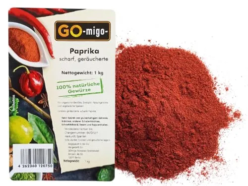 1kg Paprika scharf, geräucherte gemahlen 100ASTA Premium Qualität 1000g