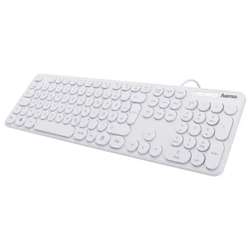 Hama USB PC-Tastatur KC-500 weiß 182675 von Hama