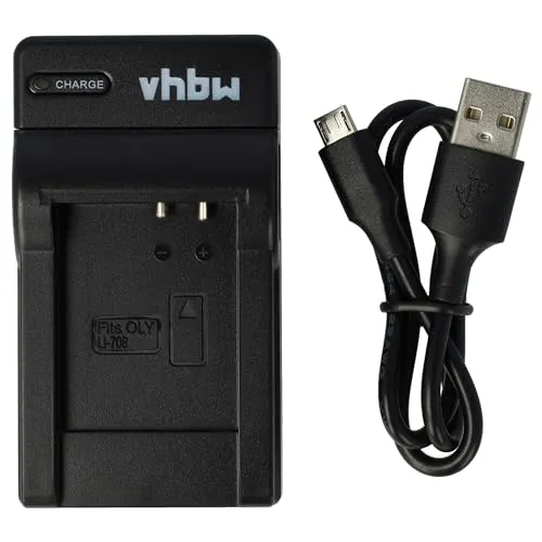vhbw Ladegerät kompatibel mit Olympus VG-140, VG-120, X940, VG-110, VG-150, VG-160, VG-130 Kamera Camcorder/Akku - Ladeschale, Ladeanzeige, 4,2 V