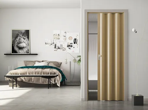 Falttür Elvira 202 x 87 cm, Eiche beige 3D 