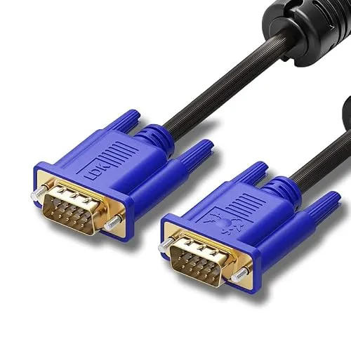 Herfair VGA-Kabel, 3 m, VGA-auf-VGA-Kabel, 1080p, Full-HD-Computer-Monitorkabel, SVGA-Kabel, Stecker auf Stecker, VGA-Verlängerungskabel für Laptop, PC, Computer, TV, Projektor, Display (3 m)