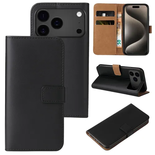 Handy Hülle für Apple iPhone 17 Pro Max Klapphülle Cover Fliphülle Schwarz Top