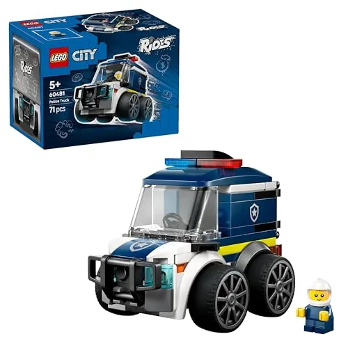 City Coole Flitzer - Polizei-Truck 60481 - 71-teiliges Konstruktionsspielzeug für Kinder ab 5 Jahren. Fördert Kreativität und Feinmotorik beim Bauen und Spielen.