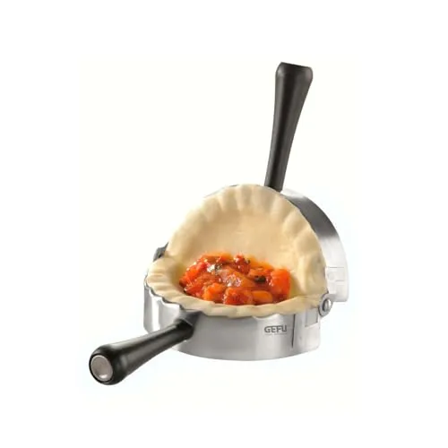 Ravioli- / Maultaschenformer klappbar RAVENNA, rund - Nudelmaschinen zur einfachen Herstellung frischer Ravioli oder Maultaschen, ergonomische Griffe und 8 x 8 cm Teigausstecher für perfekten Genuss.