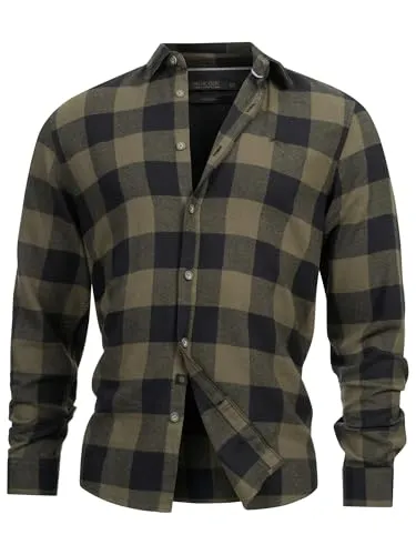 Indicode Herren INGilman Hemd kariert mit Kent-Kragen - Stylisches Herrenhemd aus 100% Baumwolle, ideal für den Alltag oder besondere Anlässe. Atmungsaktiv und pflegeleicht für höchsten Komfort. Perfekt kombinierbar mit Jeans oder Chinos. Regular Fit für eine bequeme Passform.