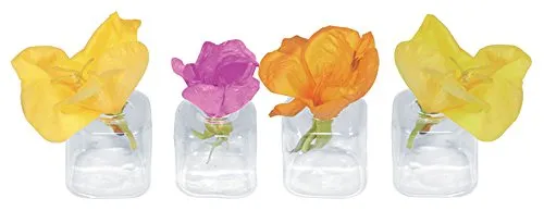 X Tischvase Glas für Blüten Tischdeko Hochzeit Blumenvase 12