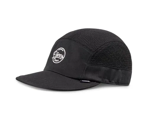 Djinns Summer Knit Black - 5 Panel Soft Flatcap - Baseball Caps für Herren mit weichem Schirm und verstellbarem Hinterkopf, passt perfekt für jeden Kopf.