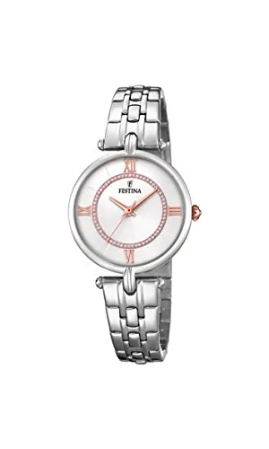 Festina Damen Analog Quarz Uhr mit Edelstahl Armband F20315/1