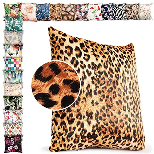 ANRO Kissenbezug Kissenhülle Kissen Deko-Kissen Sofa Kissen Couch Kissen Jaguar 50x50cm ohne Füllung