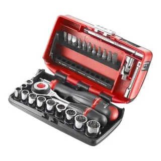Facom Steckschlüssel-Set 1/4Z 6-Kant, 28-tlg von Facom