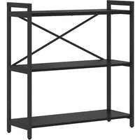 vidaXL schwarzes Eichen-Metallregal von vidaXL