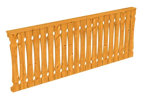 Skanholz Brüstungsgeländer Balkonschalung 255 cm - Zubehör für Gartenhäuser, langlebiges Holzgeländer in Eiche hell, ideal für Balkone und Terrassen mit 5 Jahren Herstellergarantie.