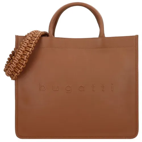 bugatti DAPHNE Tote Bag, Cognac - Braun - Handtasche aus 100% Rindleder, geräumiges Hauptfach mit Laptopfach und vielseitigen Tragemöglichkeiten - ideal für den Alltag.