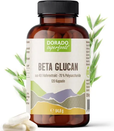 Dorado Superfoods Beta Glucan - 120 x Kapseln, 1760 mg Tagesportion - 70% Kapsel, 120 St., 64.8 g