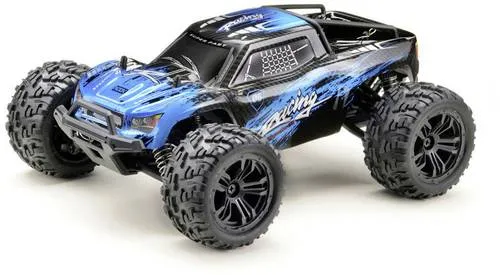 Absima Truck Racing Schwarz/Blau 1:14 RC Modellauto - RC-Modelle, leistungsstarker Elektro Monstertruck mit Allradantrieb, bis zu 36 KM/H und stoßfestem Material für maximalen Rennspaß!