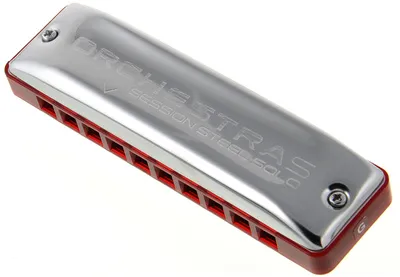 C.A. Seydel Söhne Orchestra S G Mundharmonika - Mundharmonika in G-Stimmung mit 10 Kanzellenöffnungen, ideal für erweiterten Tonumfang und hervorragenden Klang. Inklusive Lederetui für sicheren Transport.