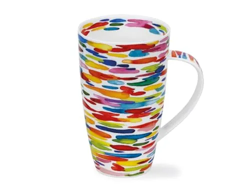 Dunoon Tasse Becher Henley Slapdash 600ml - Thermobehälter aus hochwertigem Bone China Porzellan, spülmaschinengeeignet und ideal für Kaffee oder Tee mit einem Fassungsvermögen von 600ml.