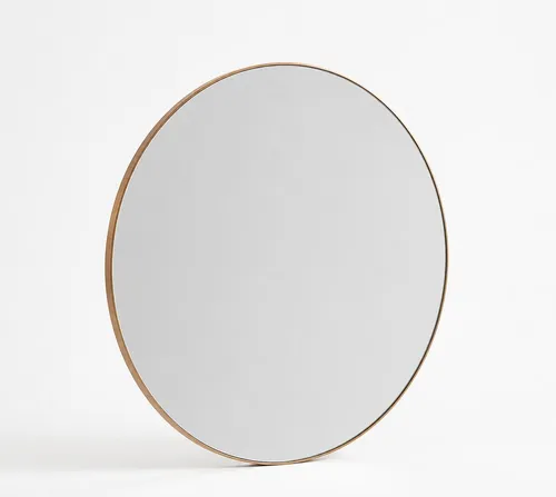 Minimalistischer Rundspiegel mit schlankem Rahmen - Eleganter Wandspiegel in modernem Design, ideal für Badezimmer, Schlafzimmer und Wohnzimmer. Mit einem Durchmesser von 90 cm und einem stabilen Metallrahmen ergänzt er jede Einrichtung stilvoll.