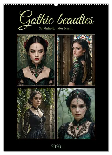 Fred Schimak | Gothic Beauties - Schönheiten der Nacht (Wandkalender 2026) - Entdecken Sie mystische Gothic Portraits in diesem 14-seitigen Wandkalender. Ideal für Liebhaber einzigartiger Fotografie und ausgefallener Kunst.