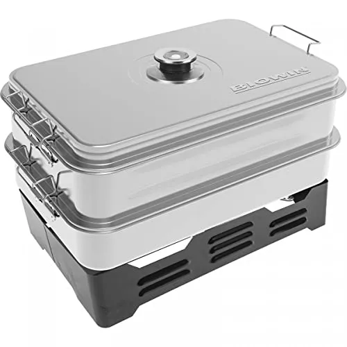 AlcoFermBrew Balkon-Räucherofen XL – Tischräucherofen mit Thermometer - Smoker – Robuster Balkon-Räucherofen XL aus rostfreiem Stahl, ideal für Balkon und Camping. Mit Thermometer für präzise Temperaturkontrolle und vielseitige Grillmöglichkeiten. Perfekt für köstliche Festmähler!