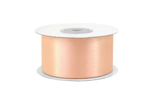 Creativery Satinband, Satinband 38mm x 25m Rolle Apricot