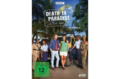Edel DVD Death in Paradise - Krimi-Film über Inspektor Jack Mooney, der auf Saint Marie raffinierte Morde aufklärt, während er neue Teamkollegen und die Liebe entdeckt.
