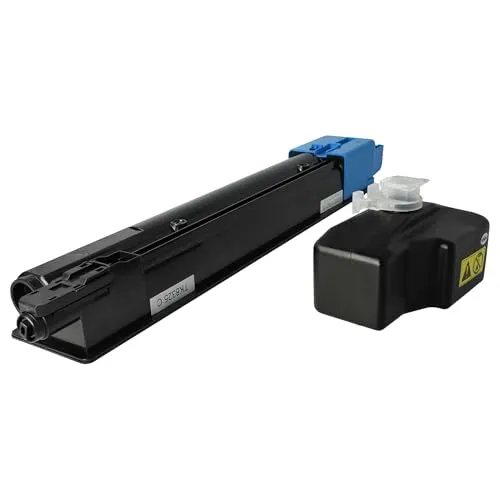vhbw Toner kompatibel mit Kyocera TASKalfa 2551ci, 2552ci Drucker - Kompatible Tonerkartusche + Resttonerbehälter, Cyan