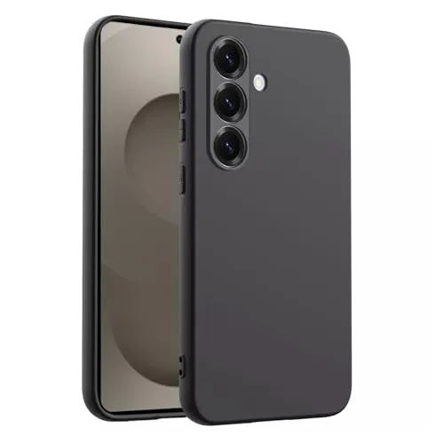 betterfon Silikon Hülle für Samsung Galaxy S26+ 5G mit Kameraschutz, Ultra Dünne Weiche Stoßfest Schutzhülle Flexible TPU Matte Schwarz Handyhülle Kratzfest Case Cover