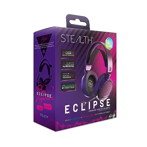 ECLIPSE Premium Gaming Headset (Multi Format) Black - PC-Headsets mit superleichtem Design, atmungsaktiven Ohrpolstern und flexiblem Mikrofon für ultimativen Komfort beim Gaming.