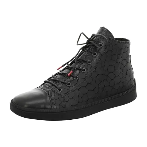 THINK! Herren TURNA HE. Sneaker - Schwarz/Kombi 42 EU - Herren-Sneaker mit herausnehmbarer Leder-Einlegesohle und praktischem Innenzipp für schnellen Einstieg. Umweltfreundliche Sohle aus FSC-zertifiziertem Naturlatex.