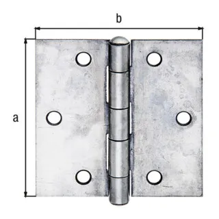 Scharnier H.60mm B.60mm S.1,5mm VA quad.GAH