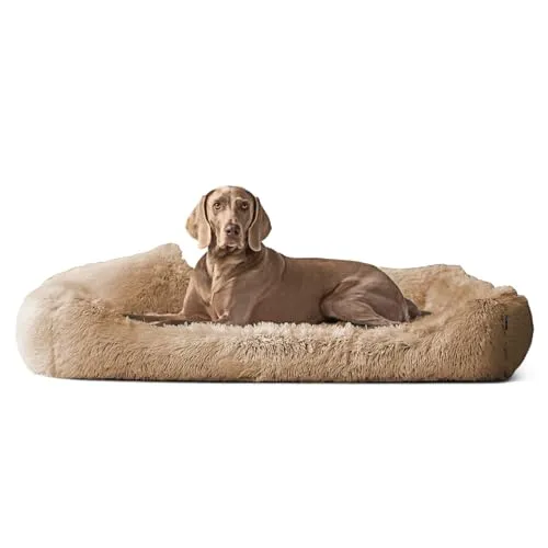 tierlando® Orthopädisches Hundebett PEDRO Shaggy – Kuscheliger Komfort für Ihren Hund - Tierbetten: PEDRO ist ein orthopädisches Hundebett mit einem kuscheligen Langflor-Bezug, ideal für entspannte Nächte und bequemes Einsteigen.