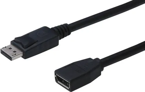 Digitus DisplayPort Verlängerungskabel DisplayPort Stecker, DisplayPort Buchse 2.00 m Schwarz DisplayPort-Kabel