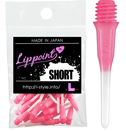 L-Style TwoTone Lippoint Softdartspitzen, short, 30 Stück, rosa-weiß
