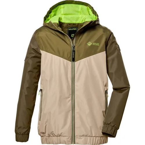 Killtec Funktionsjacke in Khaki/Beige, Größe 140 - Funktionsjacke für Kinder, wasserdicht (10.000 mm), atmungsaktiv und winddicht - ideal für Outdoor-Abenteuer!